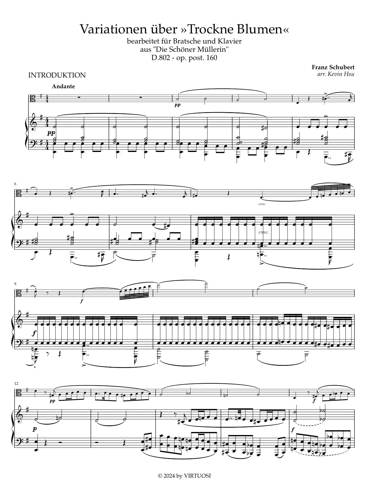 Schubert: Variationen über Trockne Blumen